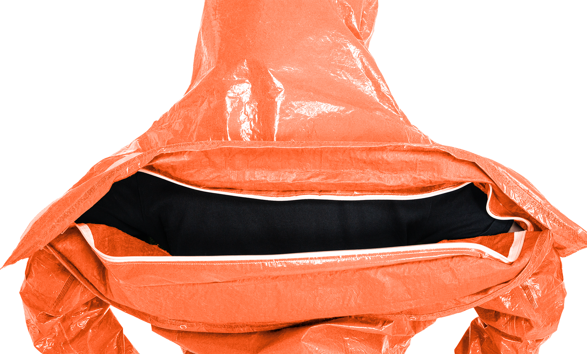3S - ProChem II CLF A B D F02 - Chemikalienschutzanzug Typ 3 mit Armmanschette und Laminathandschuhen (11, orange, XXL)