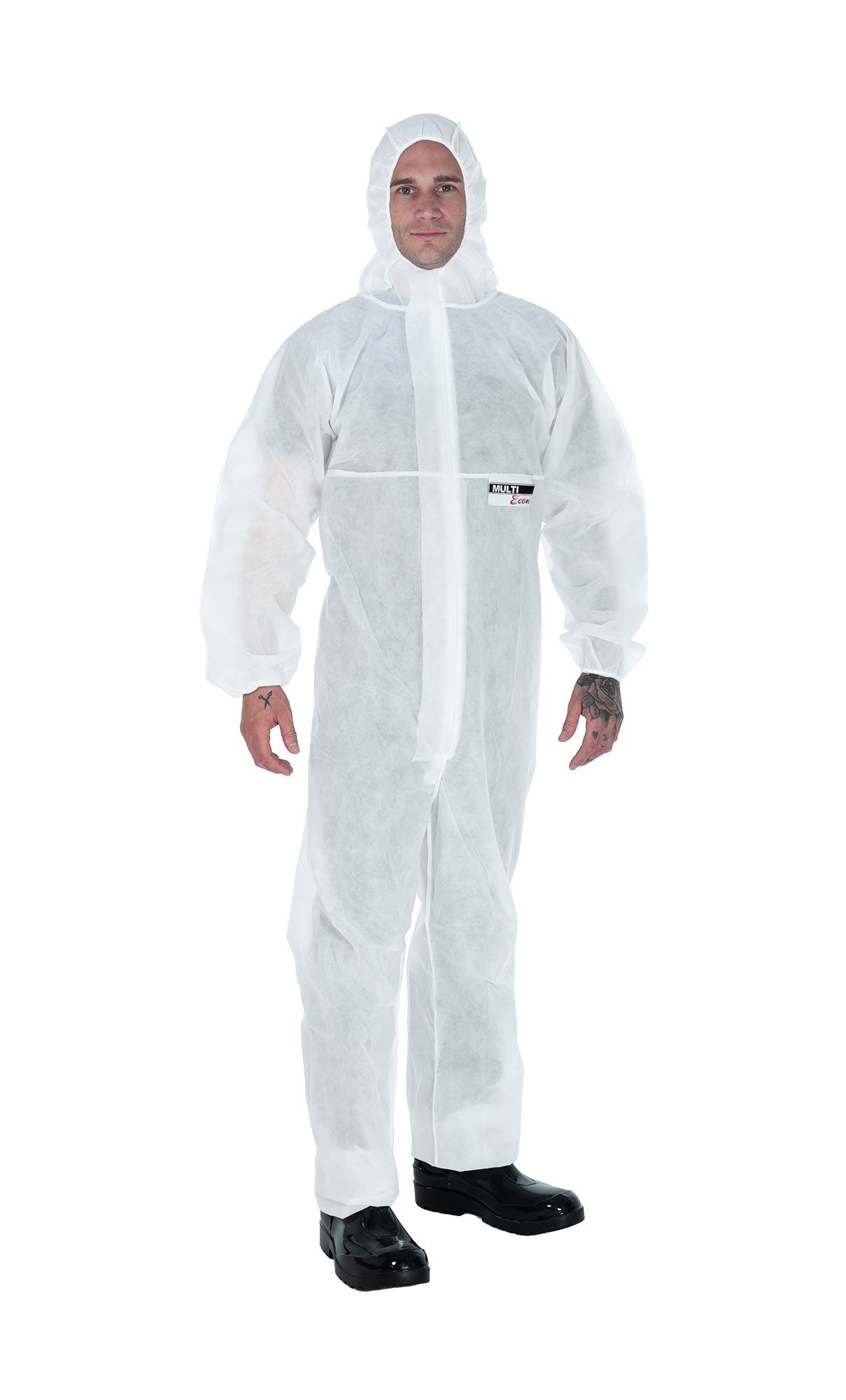 3S - Econ - leichter Schutzanzug für Maler-, Reinigungs- und Besuchereinsätze (weiß, XL)