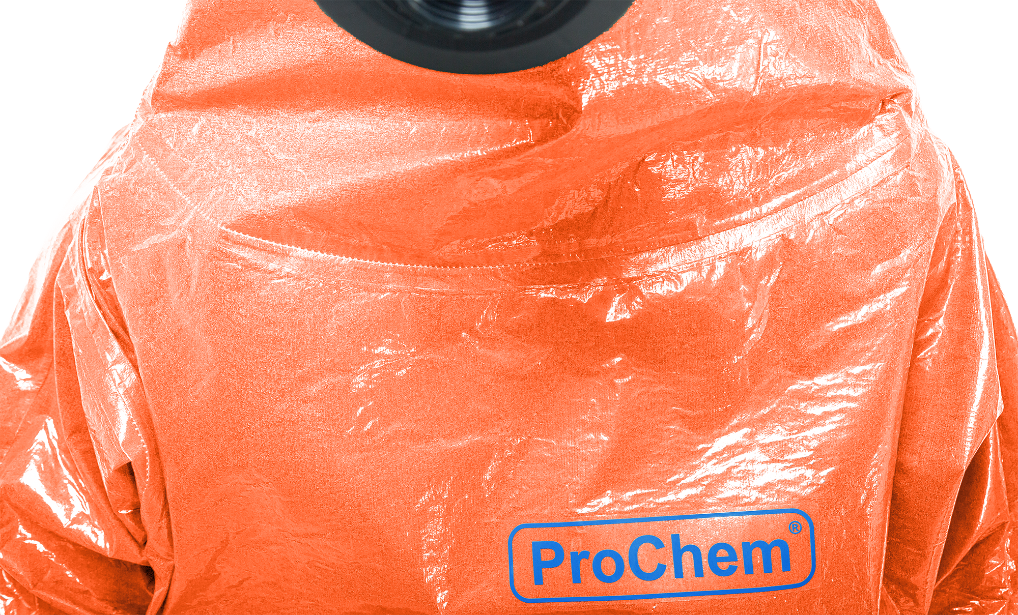 3S - ProChem II CLF A B D F02 - Chemikalienschutzanzug Typ 3 mit Armmanschette und Laminathandschuhen (11, orange, XXL)