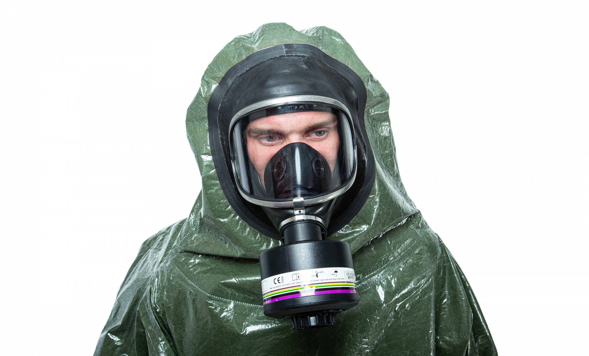 3S - ProChem II CLF A B F05 - Chemikalienschutzanzug Typ 3 mit KCL Butoject Butylhandschuhe (09, oliv, XL)