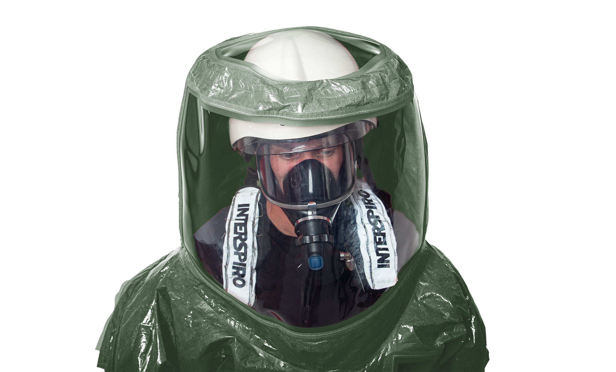 3S - ProChem V CLF A B F05 - Vollschutzanzug Typ 3 mit Visier und Butylhandschuhen (10, oliv, XXL)