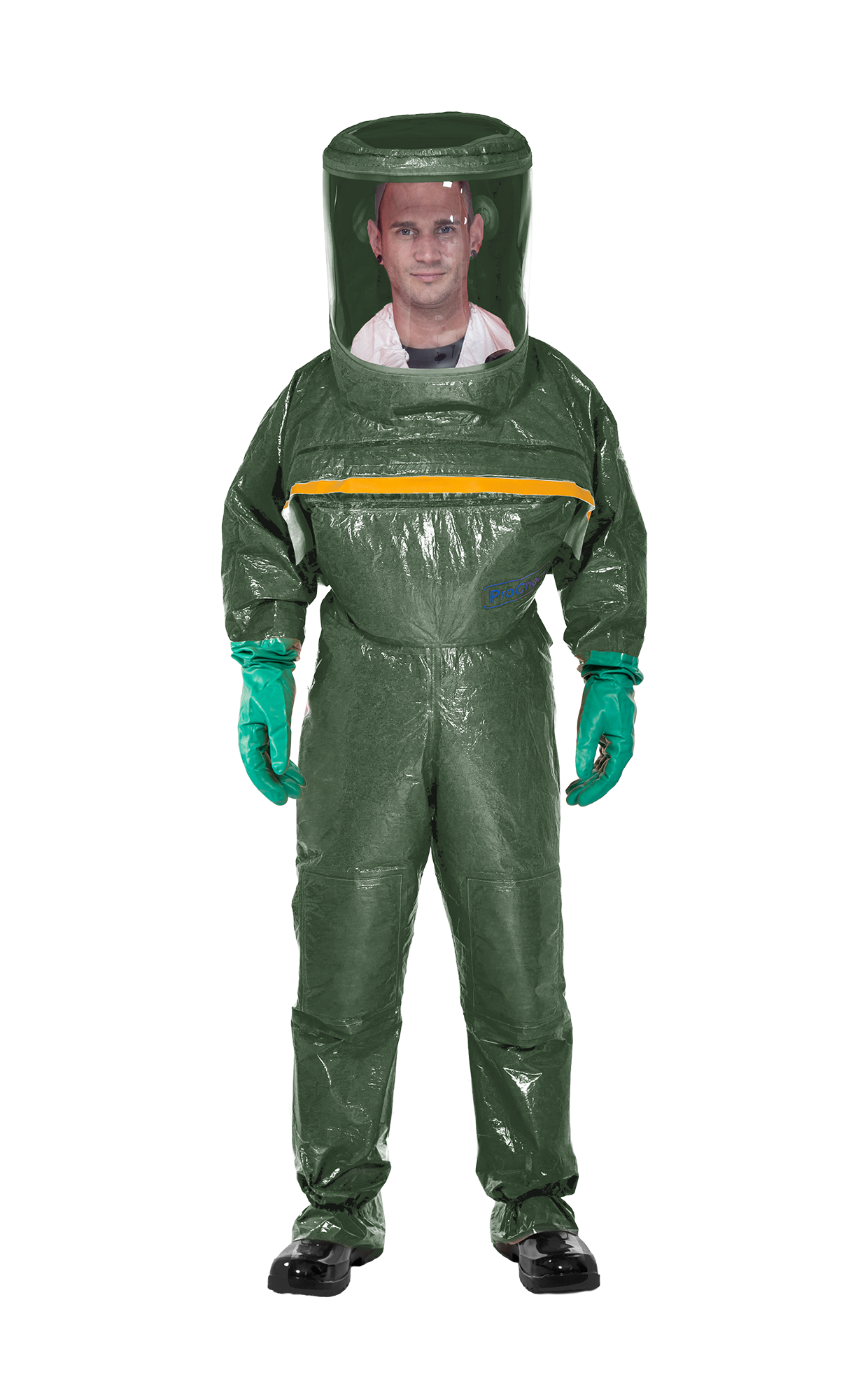 3S - ProChem III CLF A B C F01 L1 - Spritzschutzanzug Typ 3 mit Visier für Malina CleanAir (10, oliv, XXL)