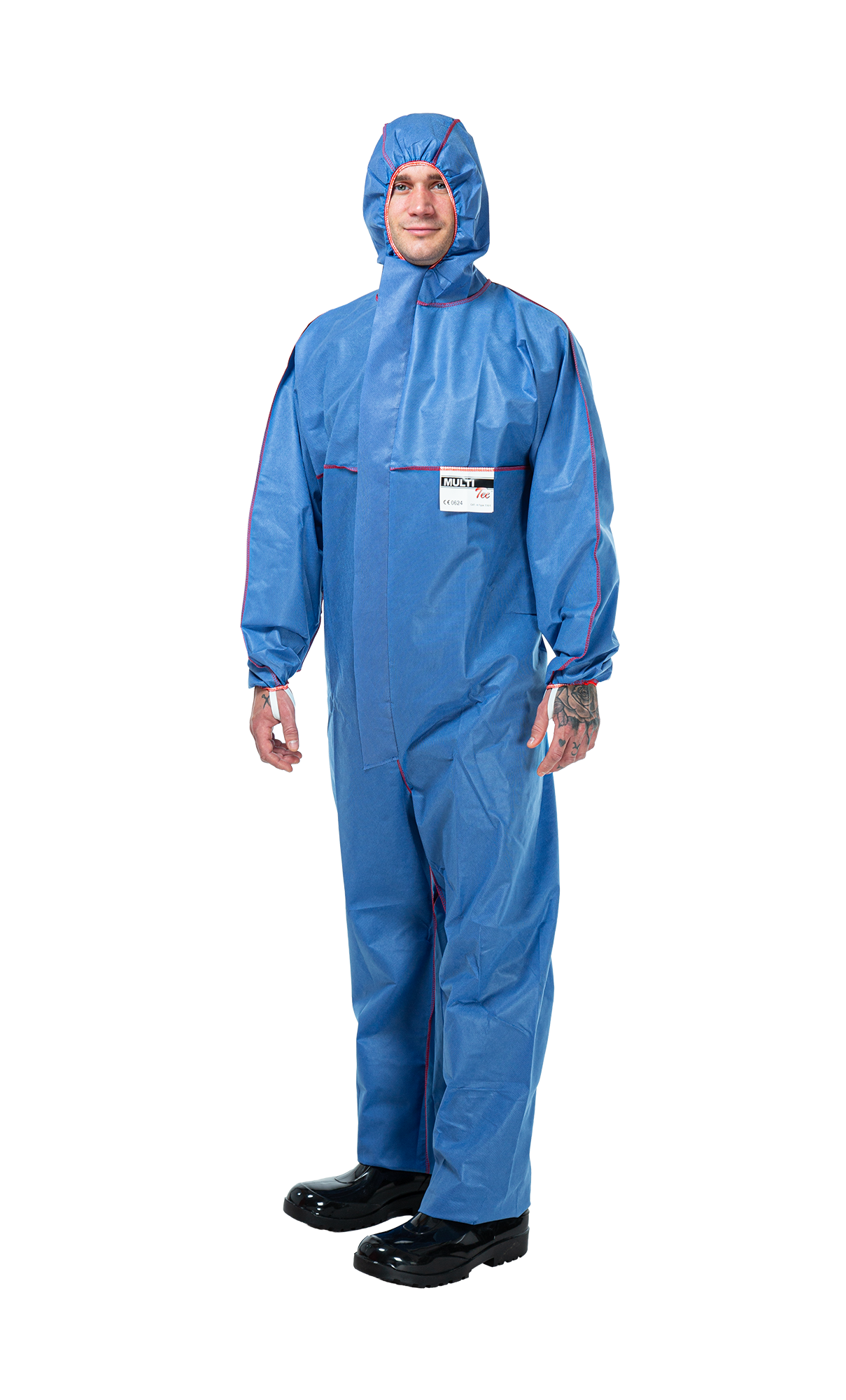 3S - Multi Tec - antistatischer Einweganzug Typ 5/6 gegen Partikel und Sprühnebel (blau, XL)