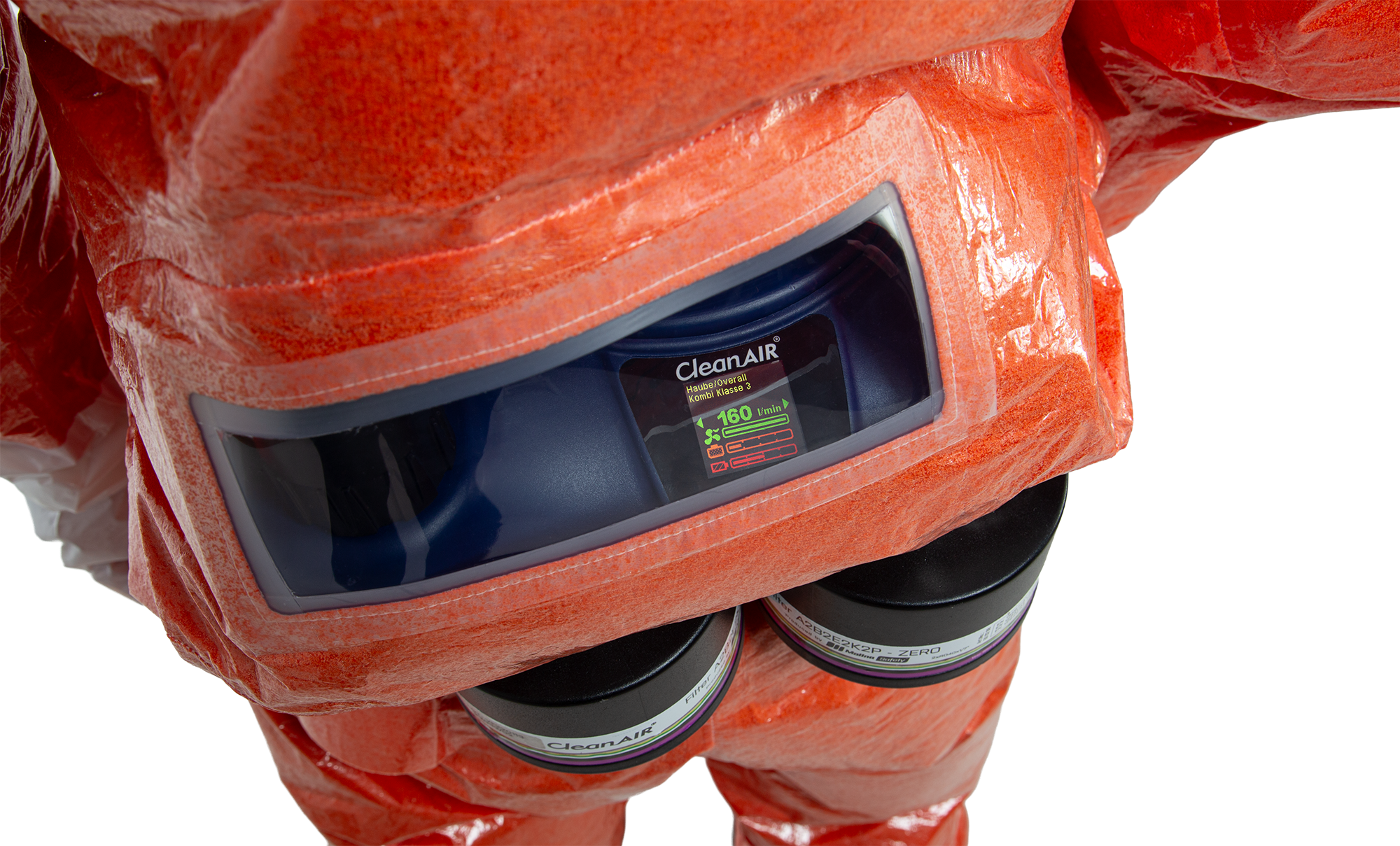 3S - ProChem III CLF A B D L1 - Spritzschutzanzug Typ 3 mit Visier und Armmanschette (orange, L)