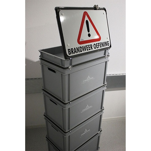 Schild Feuerwehrübung in Kunststoffbox Schild Feuerwehrübung in Kunststoffbox