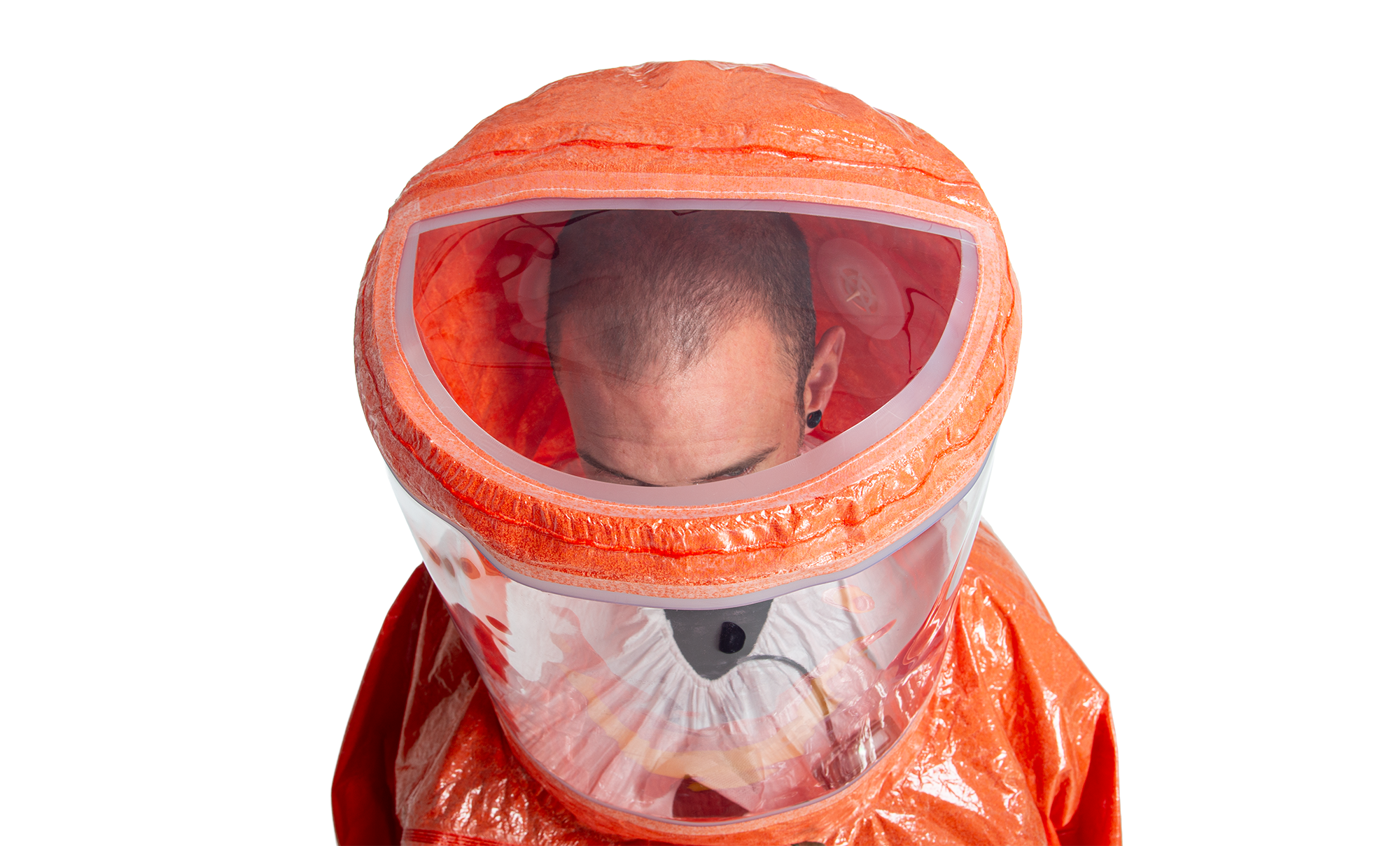 3S - ProChem III CLF A B D L1 - Spritzschutzanzug Typ 3 mit Visier und Armmanschette (orange, L)