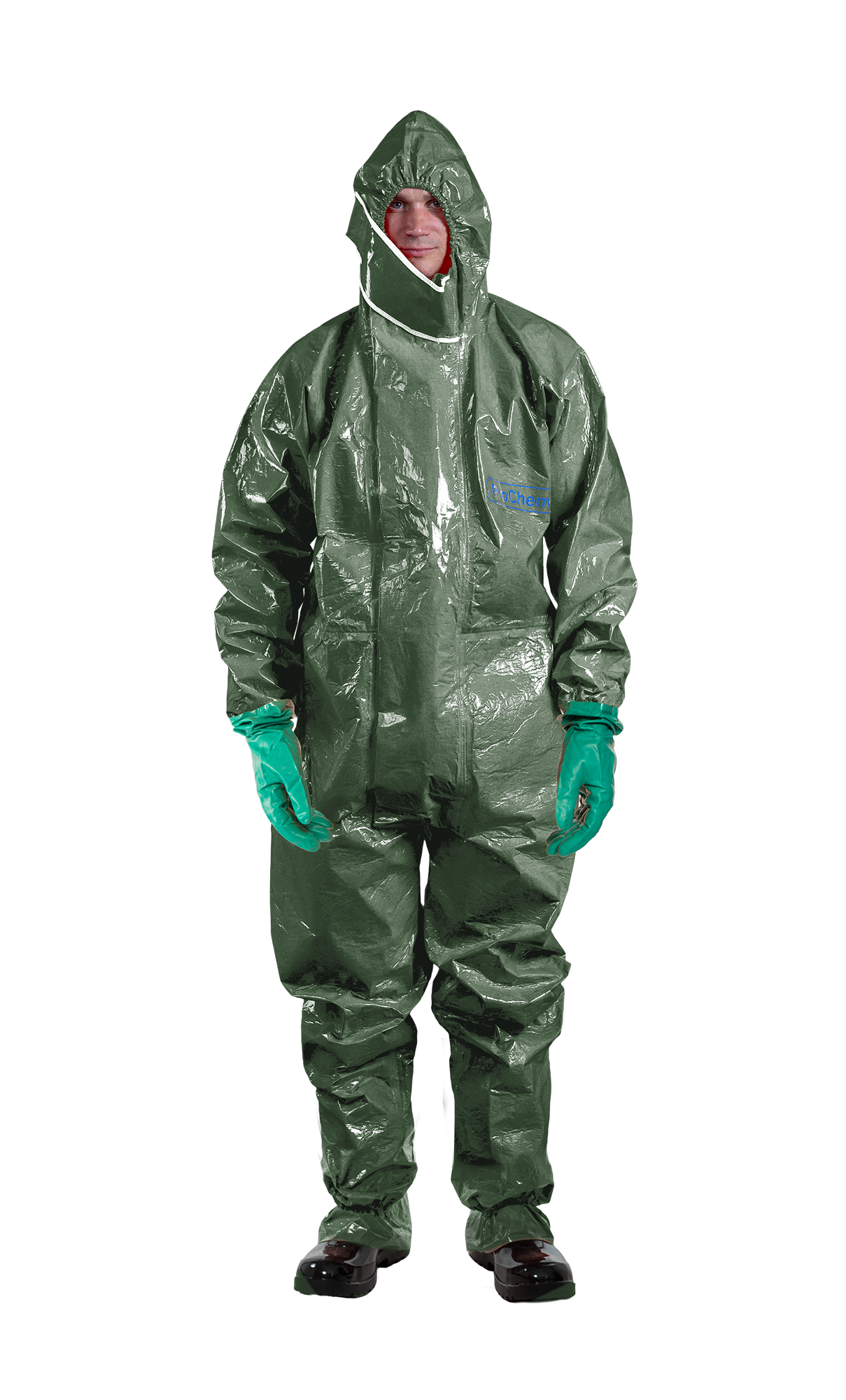 3S - ProChem I CLF A B F01 - CLF-Schutzanzug Typ 3 mit KCL Camatril Nitrilhandschuhen (09, oliv, L)