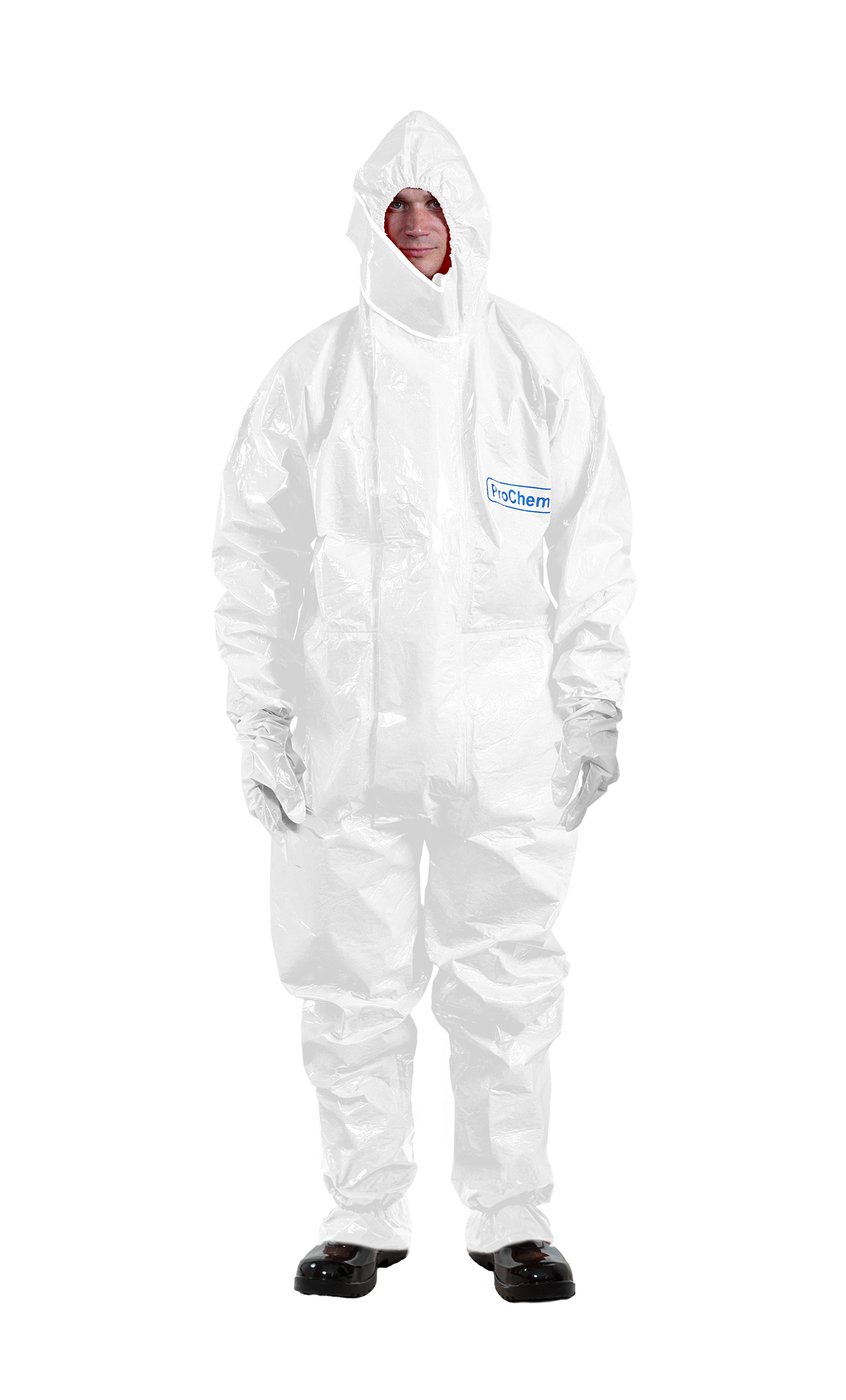 3S - ProChem I CLF A B F02 - CLF-Schutzanzug Typ 3 mit Ansell Barrier Laminathandschuhen (09, weiß, L)