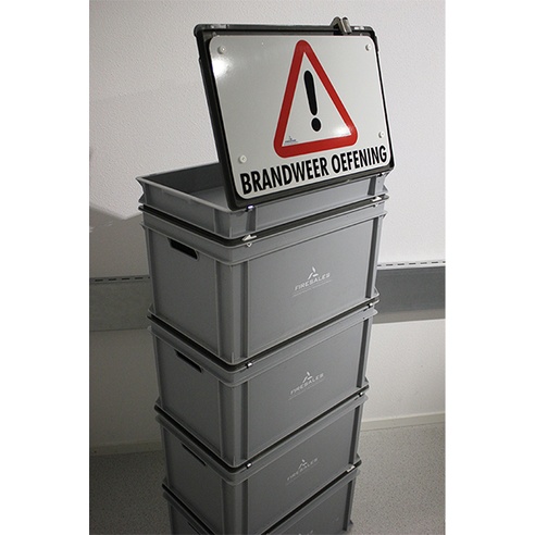 Schild Feuerwehrübung in Kunststoffbox Schild Feuerwehrübung in Kunststoffbox