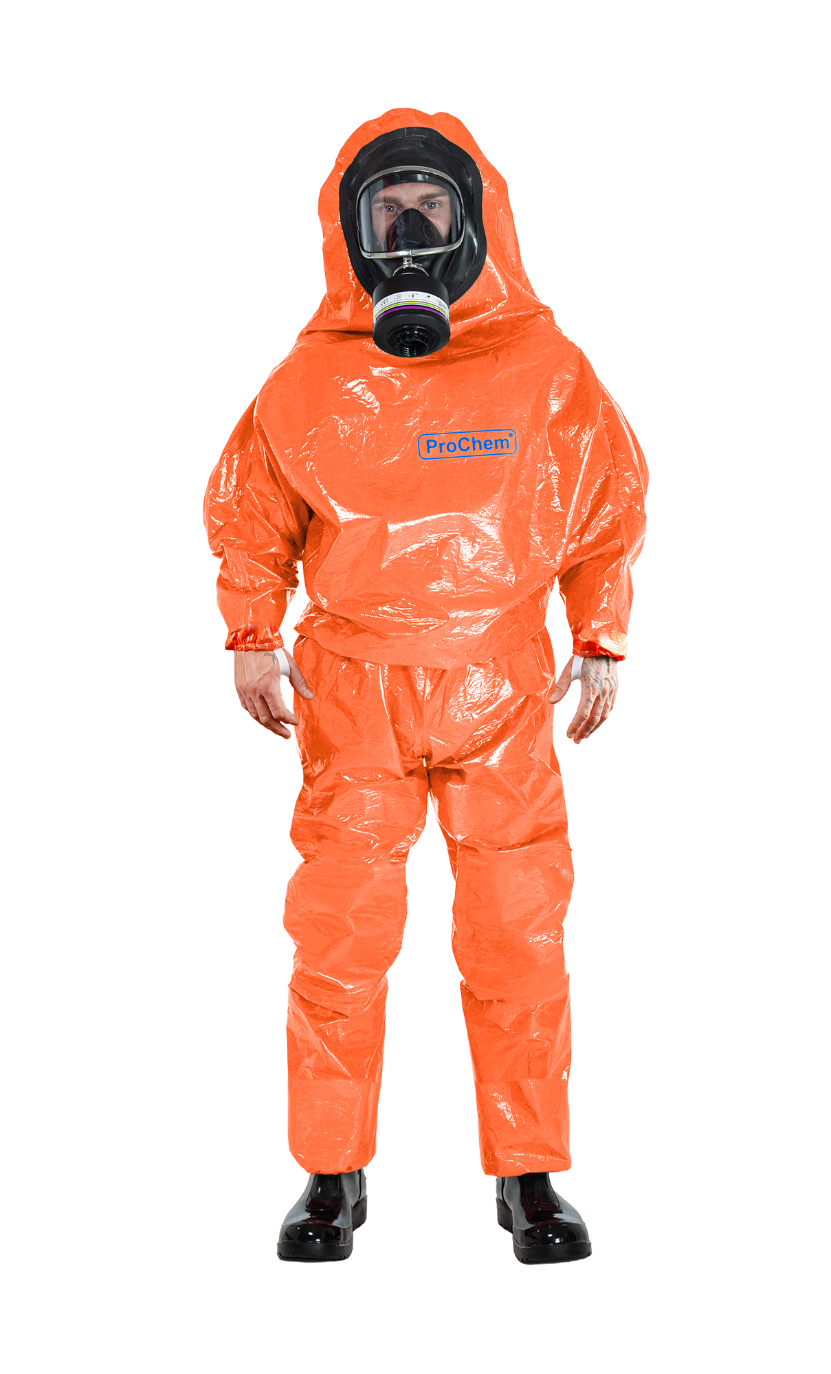 3S - ProChem II CLF - Mehrweg-Chemikalienschutzanzug Typ 3 aus robustem CLF-Laminat (orange, XL)