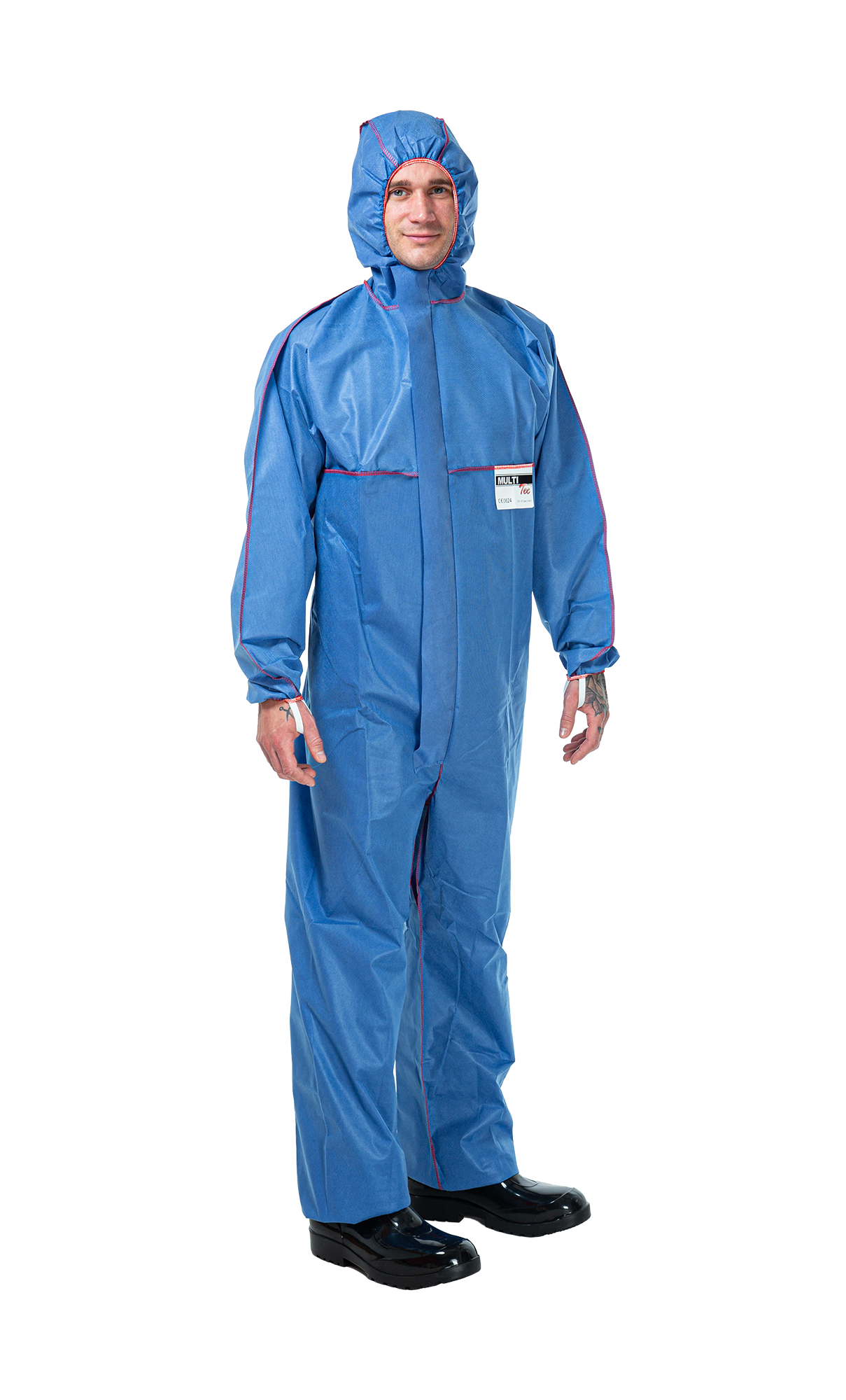 3S - Multi Tec - antistatischer Einweganzug Typ 5/6 gegen Partikel und Sprühnebel (blau, XL)