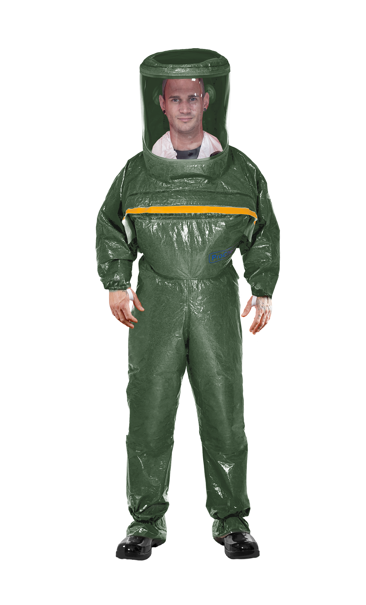 3S - ProChem III CLF A B D L1 - Spritzschutzanzug Typ 3 mit Visier und Armmanschette (oliv, S)