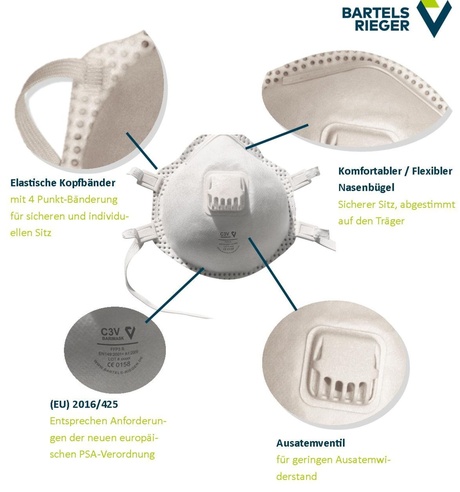 BartelsRieger FFP3-Maske BARIMASK C3V