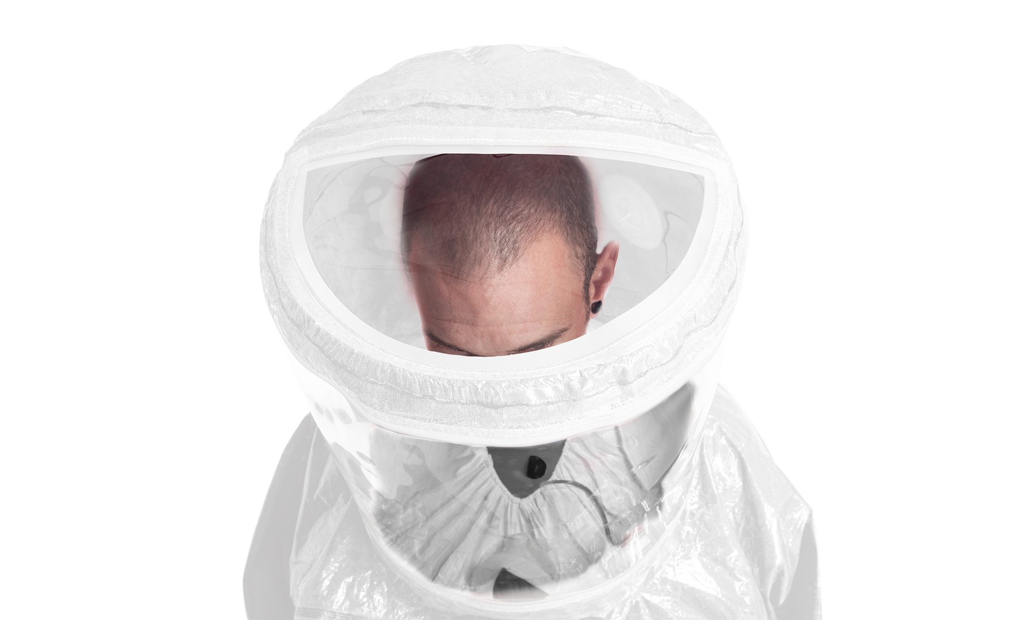 3S - ProChem III CLF A B C F03 L1 - Spritzschutzanzug Typ 3 mit Visier für Malina CleanAir (10, weiß, M)