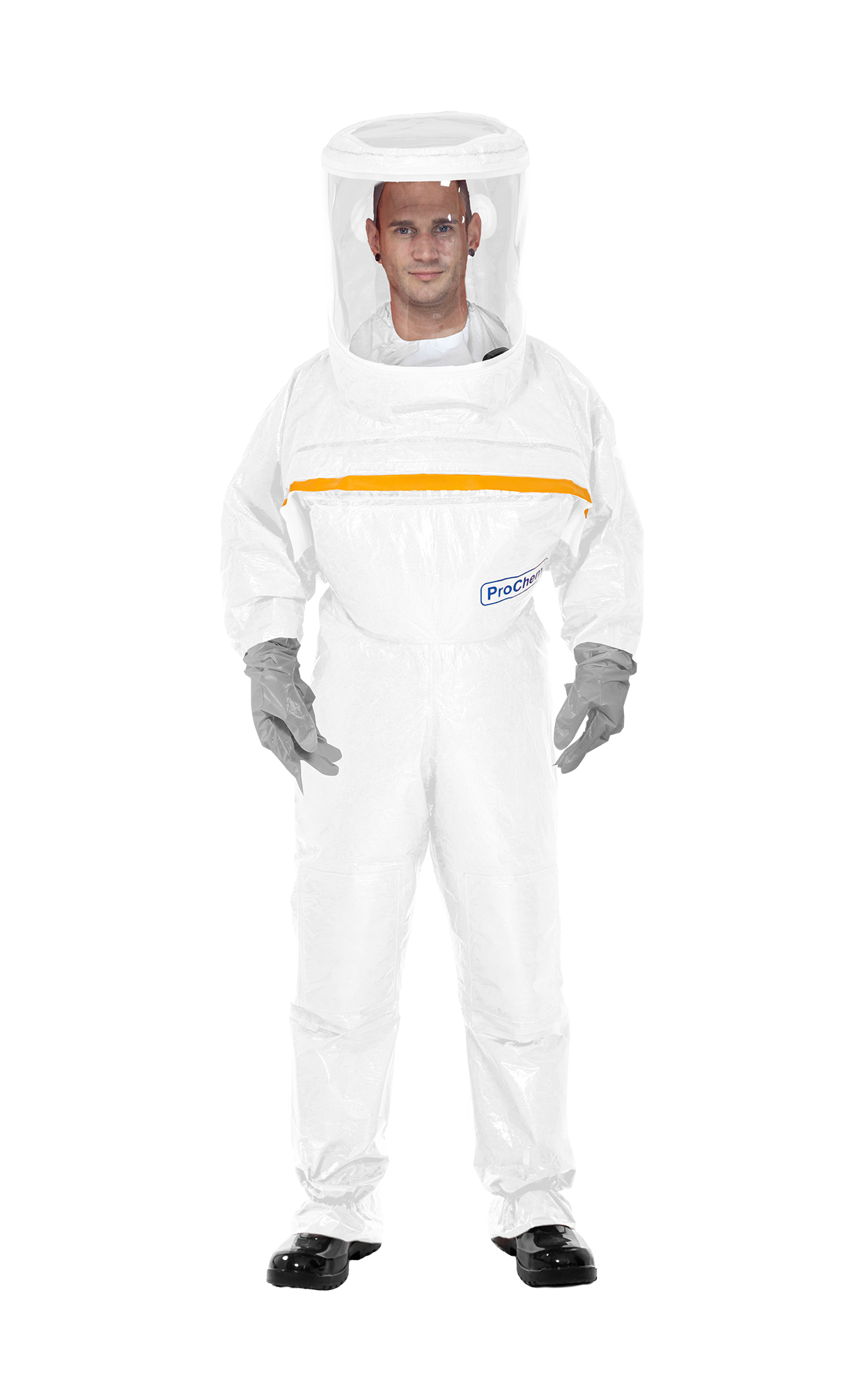 3S - ProChem III CLF A B C F03 L1 - Spritzschutzanzug Typ 3 mit Visier für Malina CleanAir (10, weiß, M)