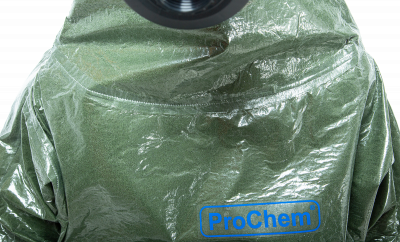 3S - ProChem II CLF A B F05 - Chemikalienschutzanzug Typ 3 mit KCL Butoject Butylhandschuhe (09, oliv, XL)