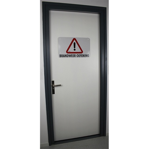 Schild Feuerwehrübung in Kunststoffbox Schild Feuerwehrübung in Kunststoffbox