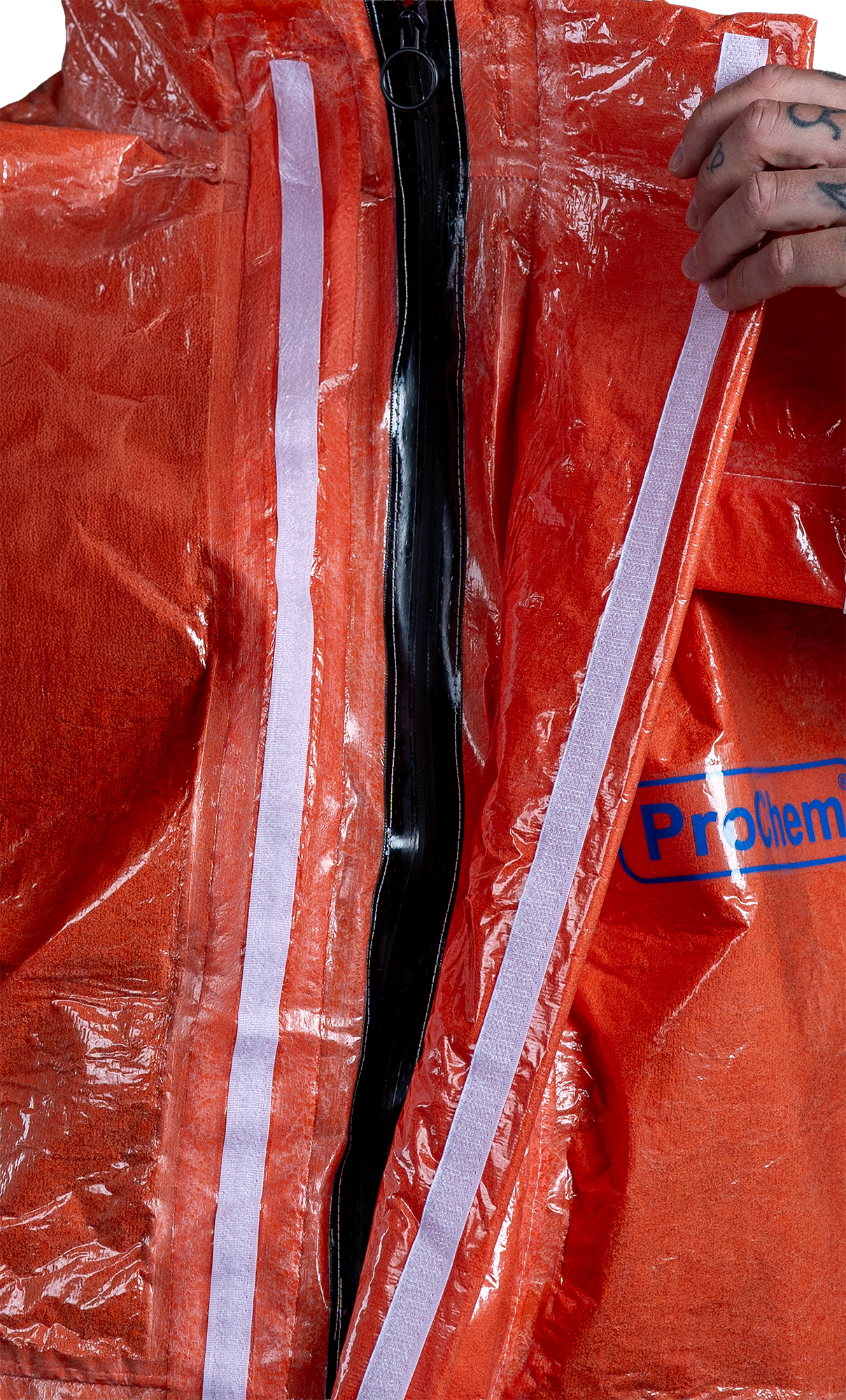 3S - ProChem I CLF A B F01 - CLF-Schutzanzug Typ 3 mit KCL Camatril Nitrilhandschuhen (08, orange, M)