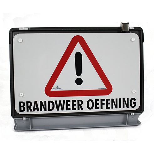 Schild Feuerwehrübung in Kunststoffbox Schild Feuerwehrübung in Kunststoffbox