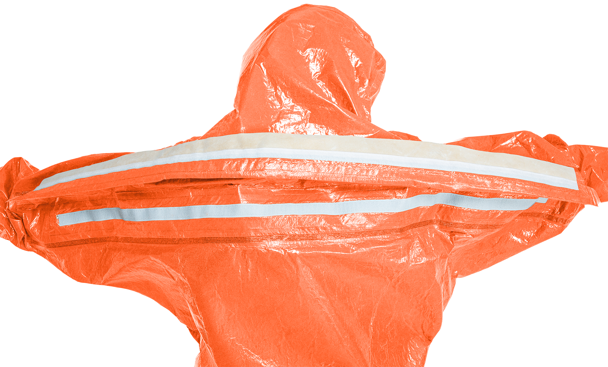 3S - ProChem II CLF A B D F02 - Chemikalienschutzanzug Typ 3 mit Armmanschette und Laminathandschuhen (11, orange, XXL)