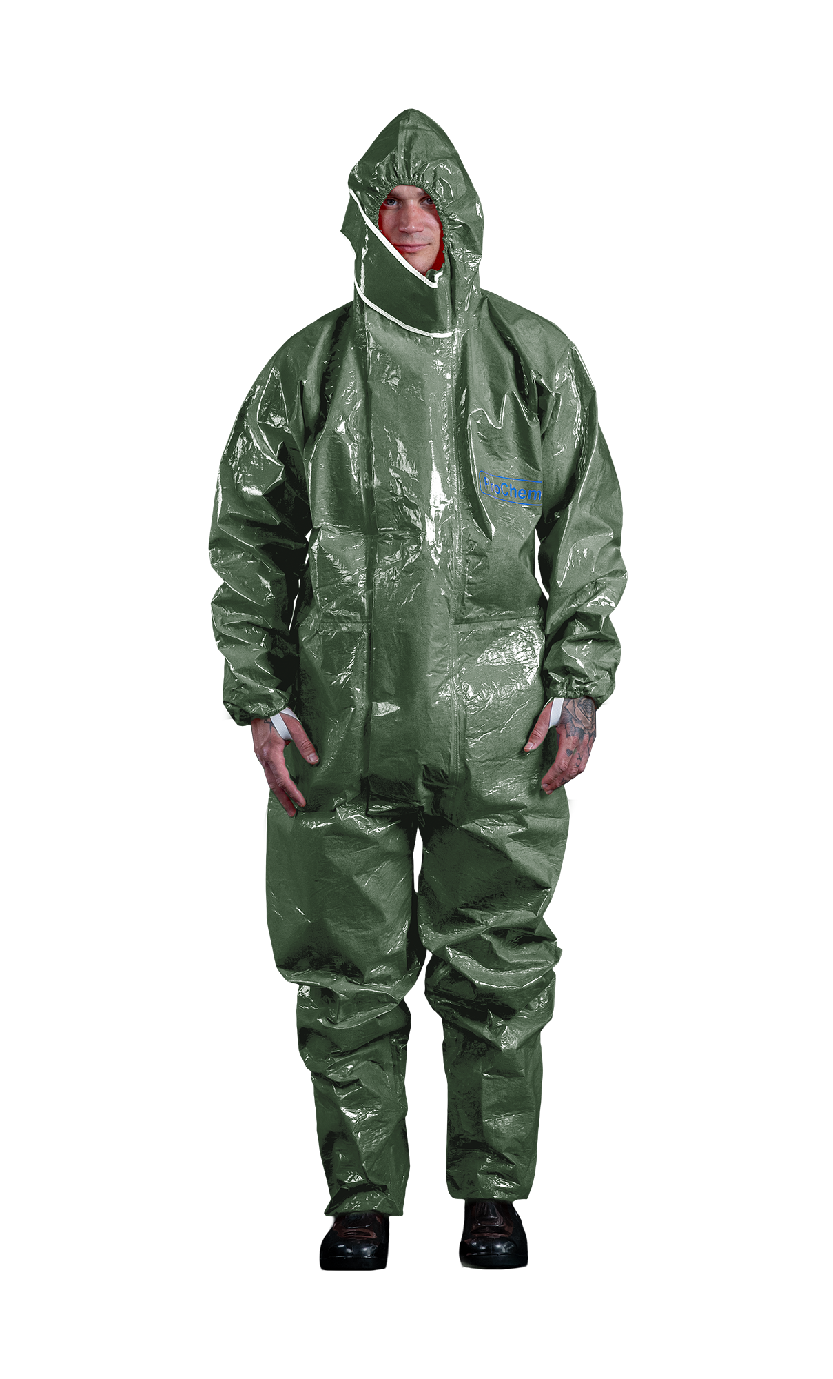 3S - ProChem I CLF D - CLF-Schutzanzug Typ 3 mit doppelter Armmanschette (oliv, L)