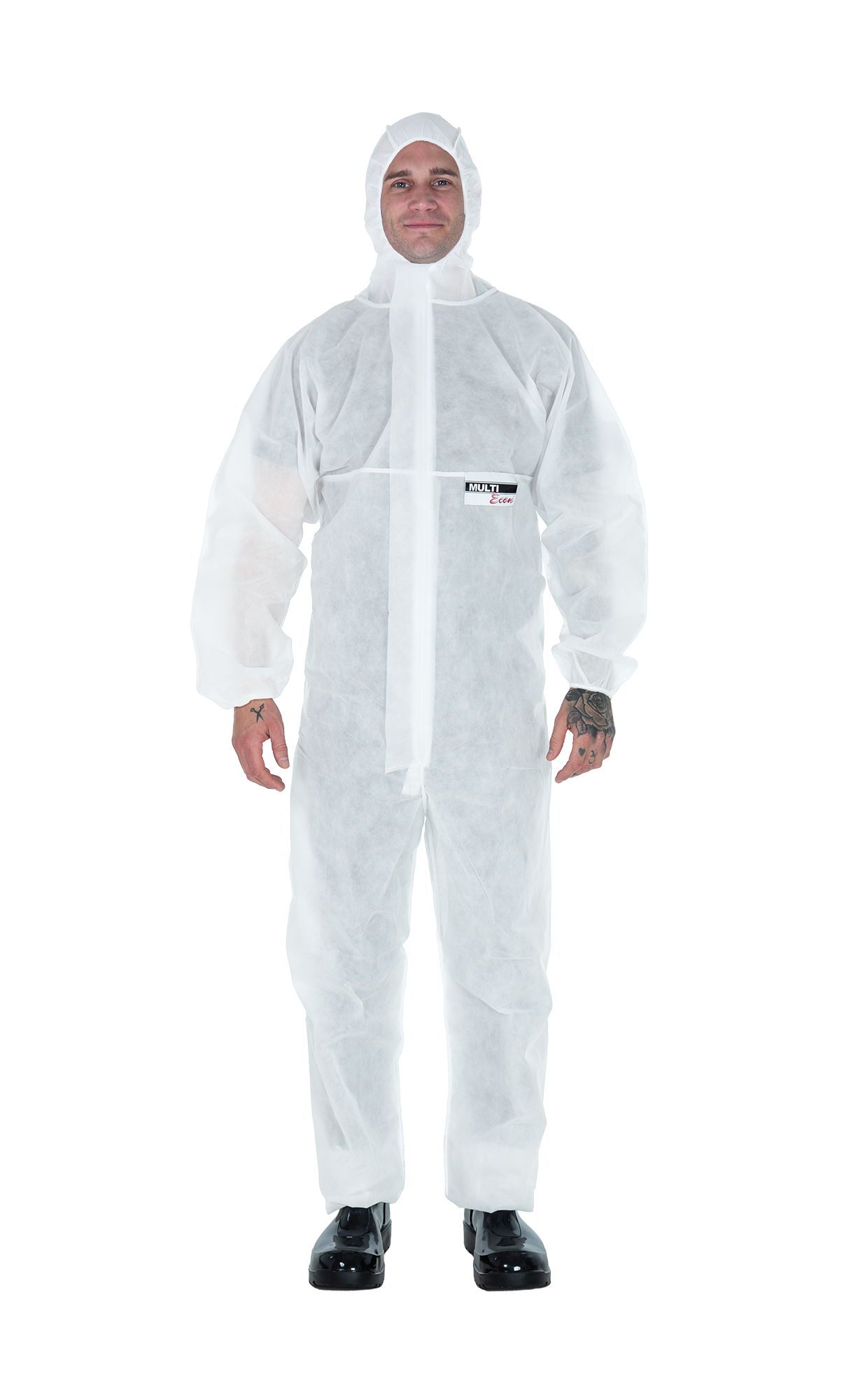 3S - Econ - leichter Schutzanzug für Maler-, Reinigungs- und Besuchereinsätze (weiß, XL)