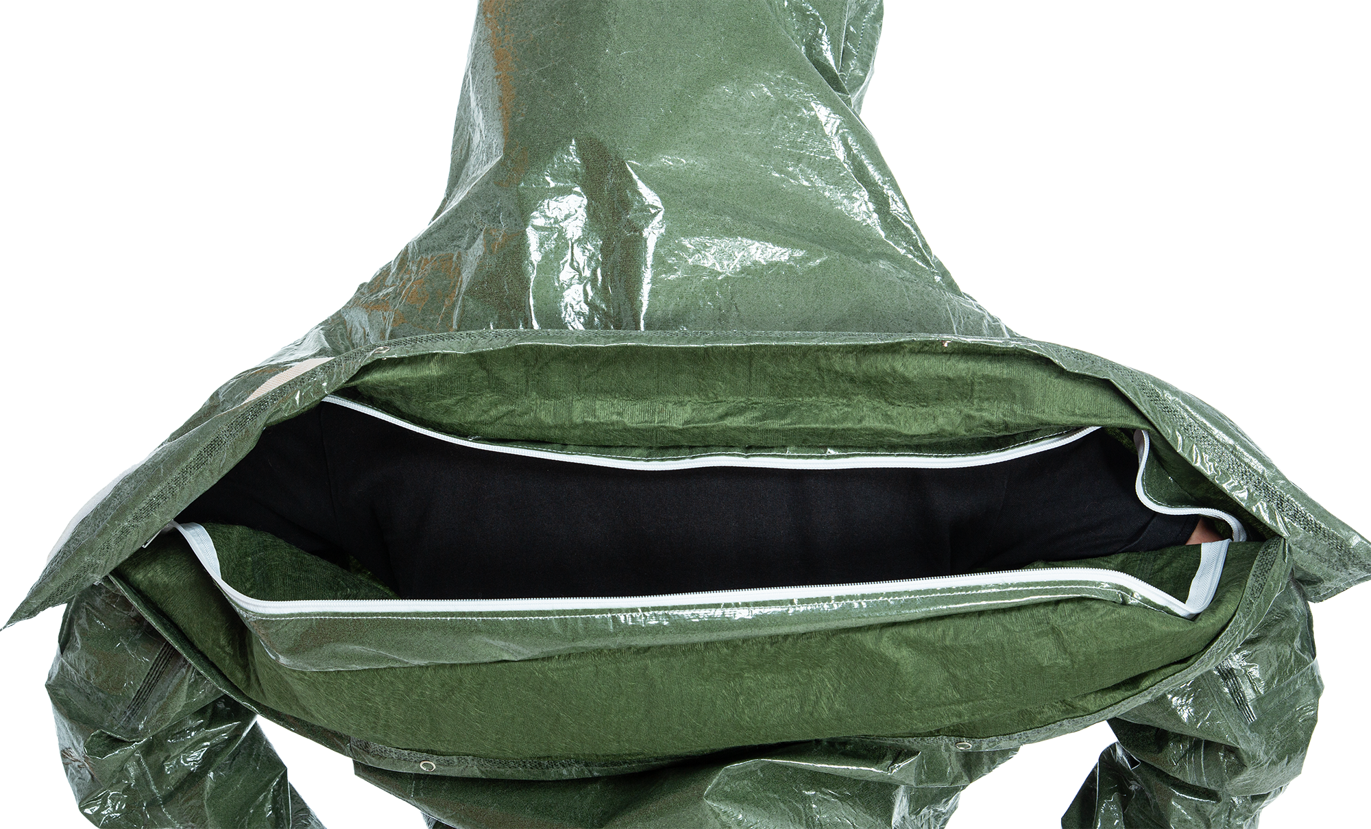 3S - ProChem II CLF A B D F02 - Chemikalienschutzanzug Typ 3 mit Armmanschette und Laminathandschuhen (11, oliv, XXL)