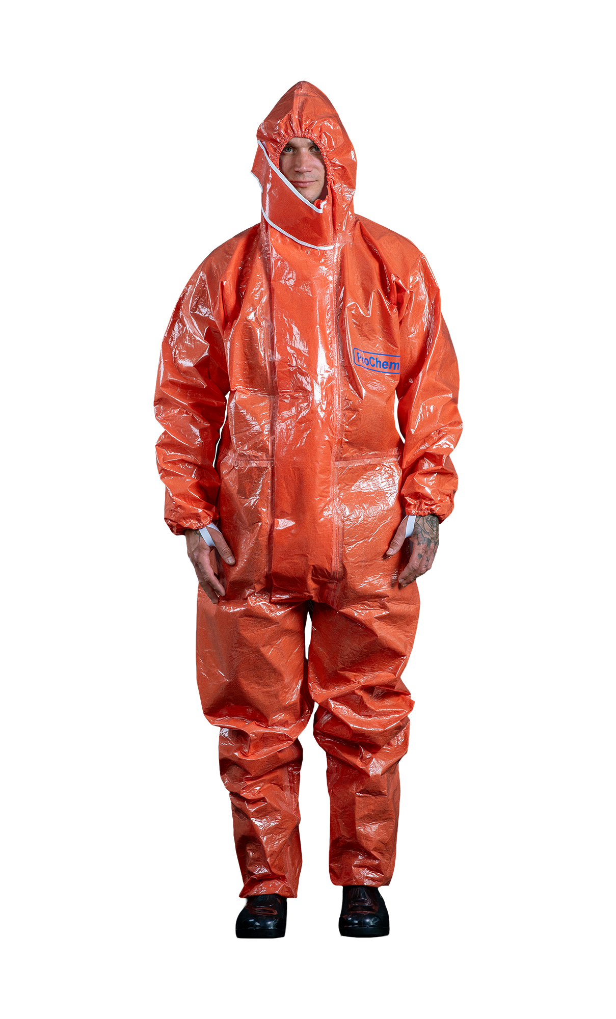 3S - ProChem I CLF - robuster Chemikalienschutzanzug Typ 3 aus CLF-Laminat (orange, L)
