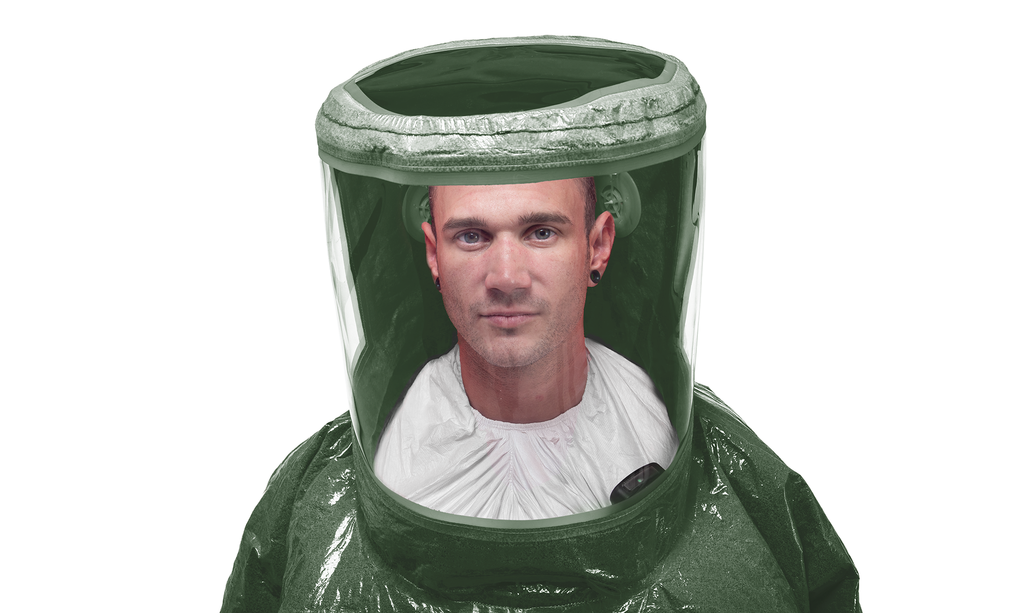 3S - ProChem III CLF A B C F03 L1 - Spritzschutzanzug Typ 3 mit Visier für Malina CleanAir (10, oliv, XXXL)