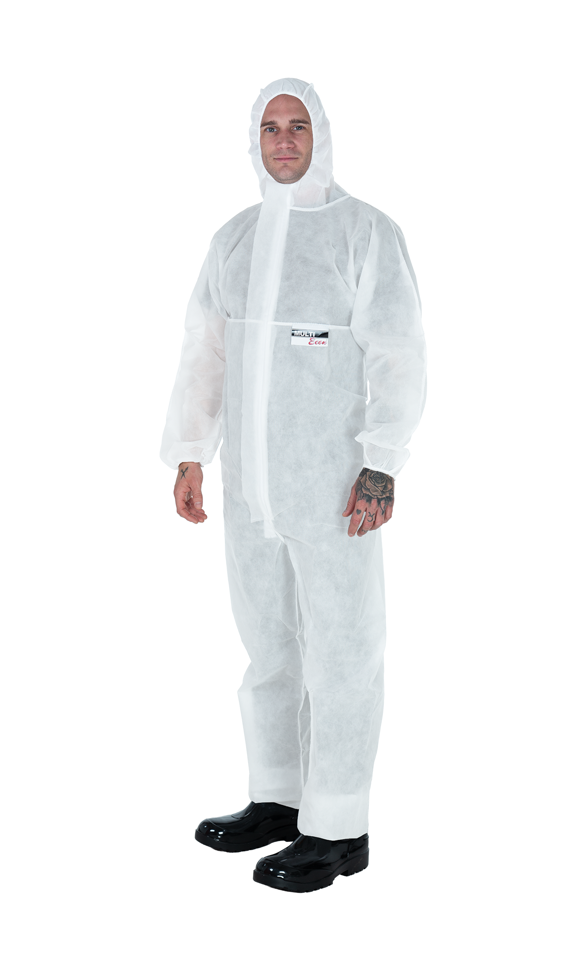 3S - Econ - leichter Schutzanzug für Maler-, Reinigungs- und Besuchereinsätze (weiß, XL)