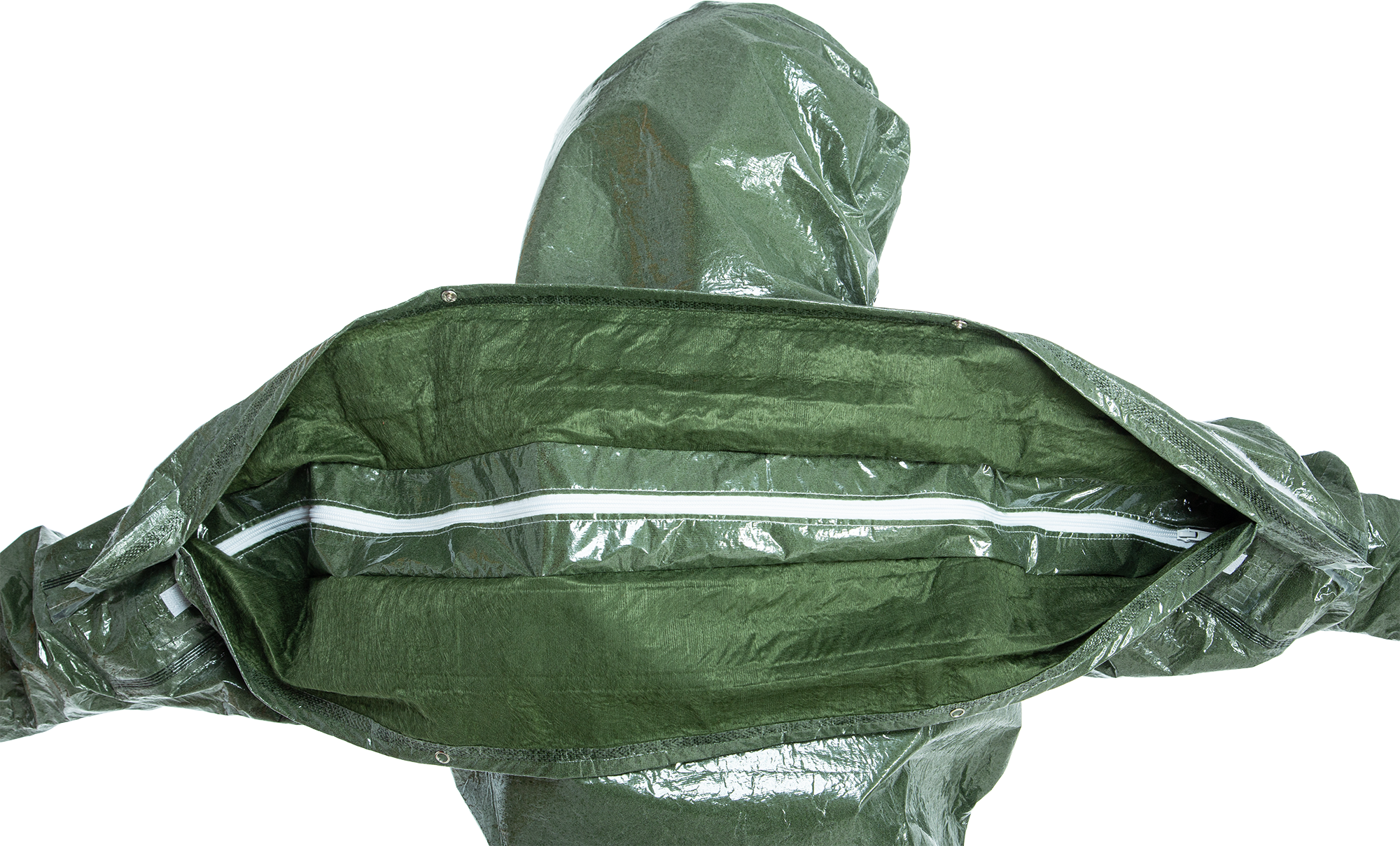 3S - ProChem II CLF A B D F02 - Chemikalienschutzanzug Typ 3 mit Armmanschette und Laminathandschuhen (11, oliv, XXL)