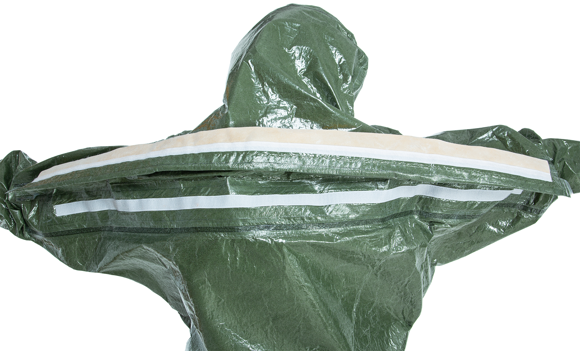 3S - ProChem II CLF A B D F02 - Chemikalienschutzanzug Typ 3 mit Armmanschette und Laminathandschuhen (11, oliv, XXL)