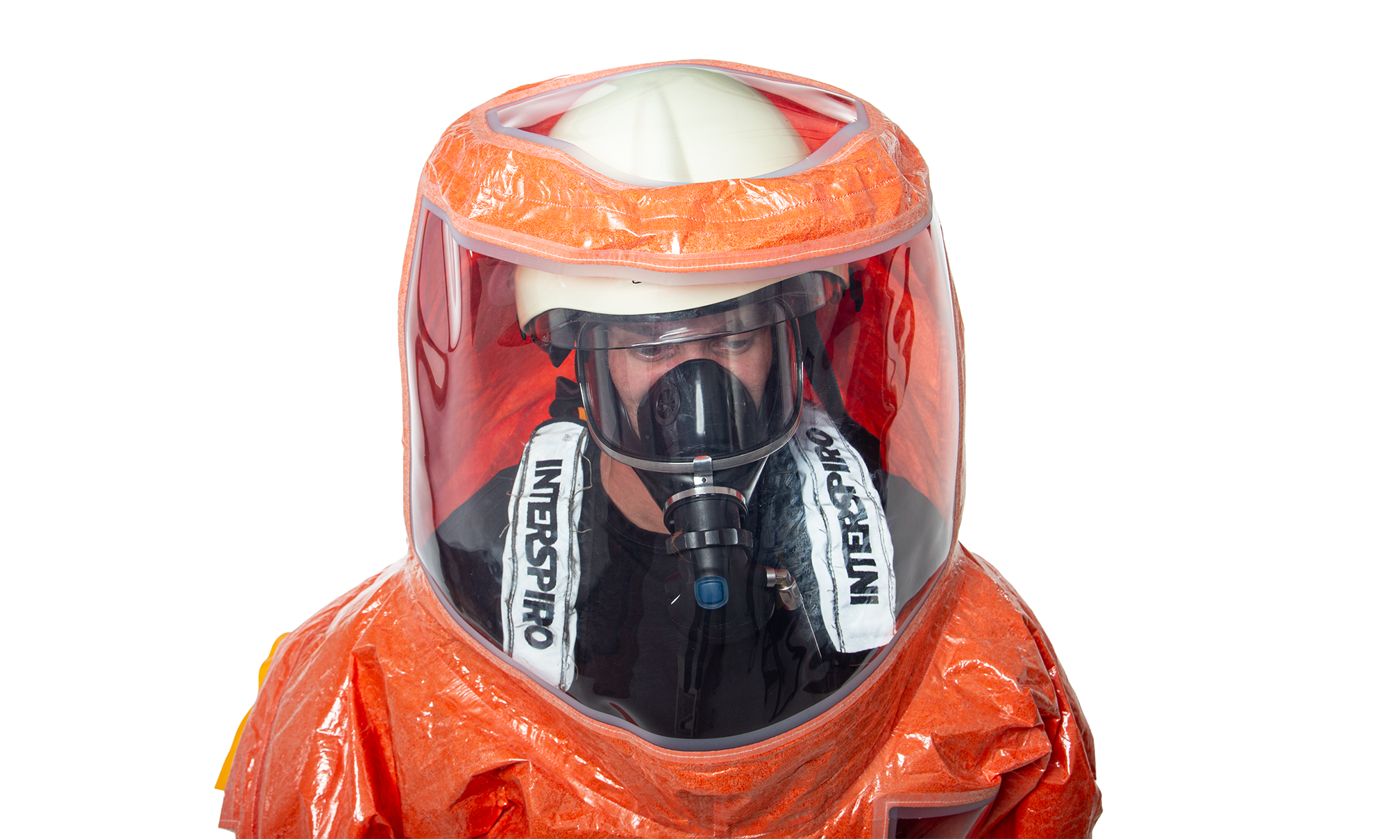 3S - ProChem V CLF A B F05 - Vollschutzanzug Typ 3 mit Visier und Butylhandschuhen (10, orange, XXL)