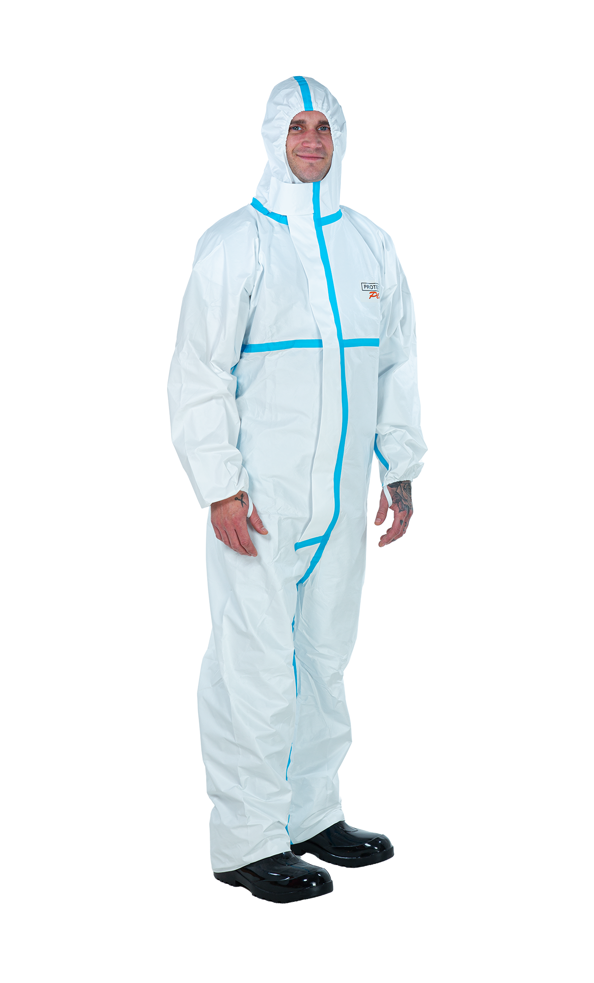 3S - Protec Plus - Chemikalienschutzoverall Typ 4 mit getapten Nähten (M)